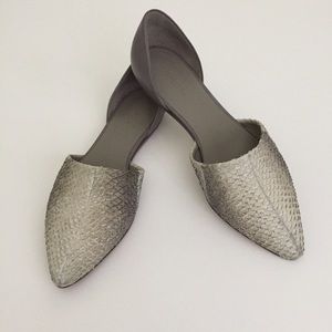 Vince D’Orsay Snakeskin Nina Flats